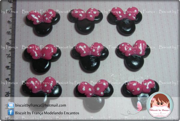 Apliques de Biscuit Minie Rosa